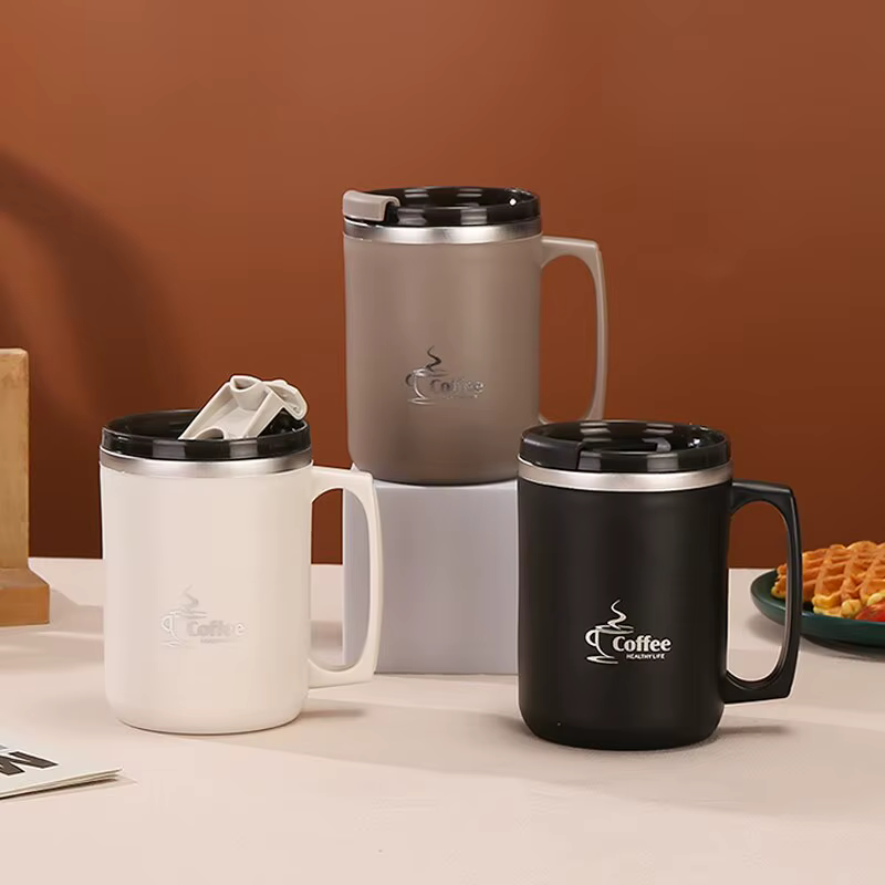Tasse à café au lait en acier inoxydable, Double paroi, tasses et tasses d'eau isolées thermiques, t