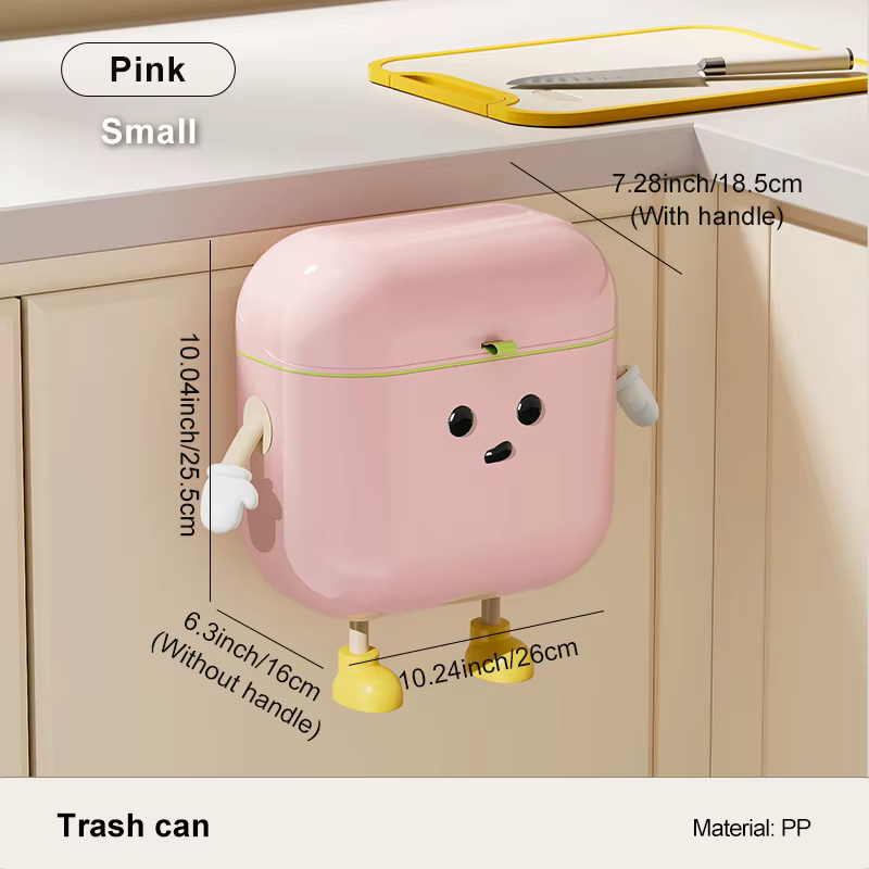Poubelle de cuisine à compost pour comptoir ou sous évier, poubelle suspendue en plastique avec couv