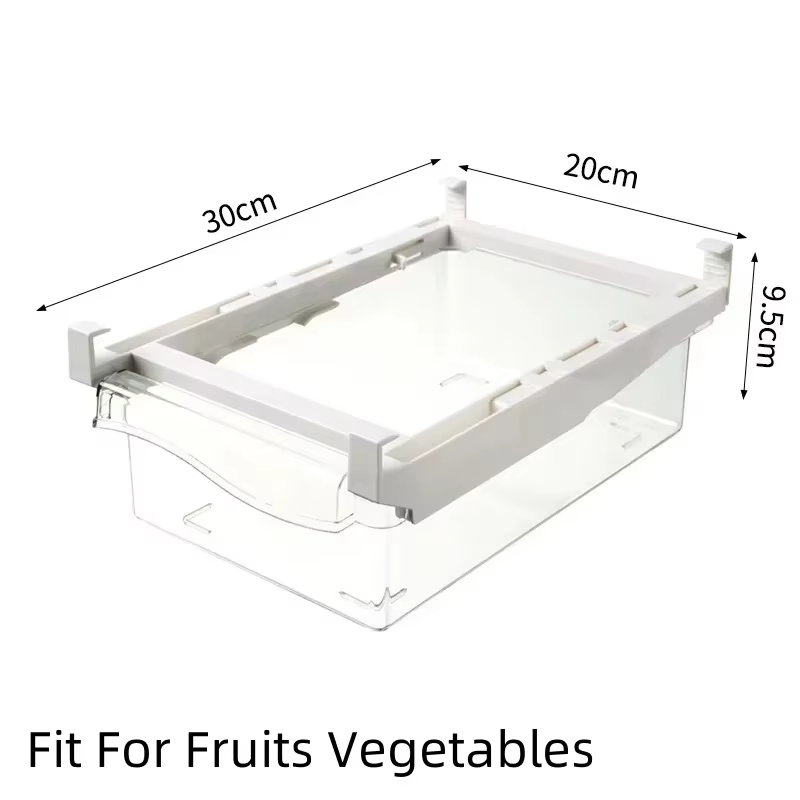 Boîte de rangement transparente pour tiroir de réfrigérateur, sous-étagère, pour fruits, légumes, œu
