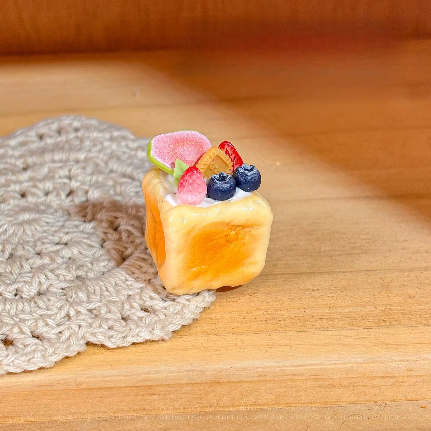 Aimants de réfrigérateur décoratifs 3D en forme de fruits et de pâtisseries, accessoires d'embelliss