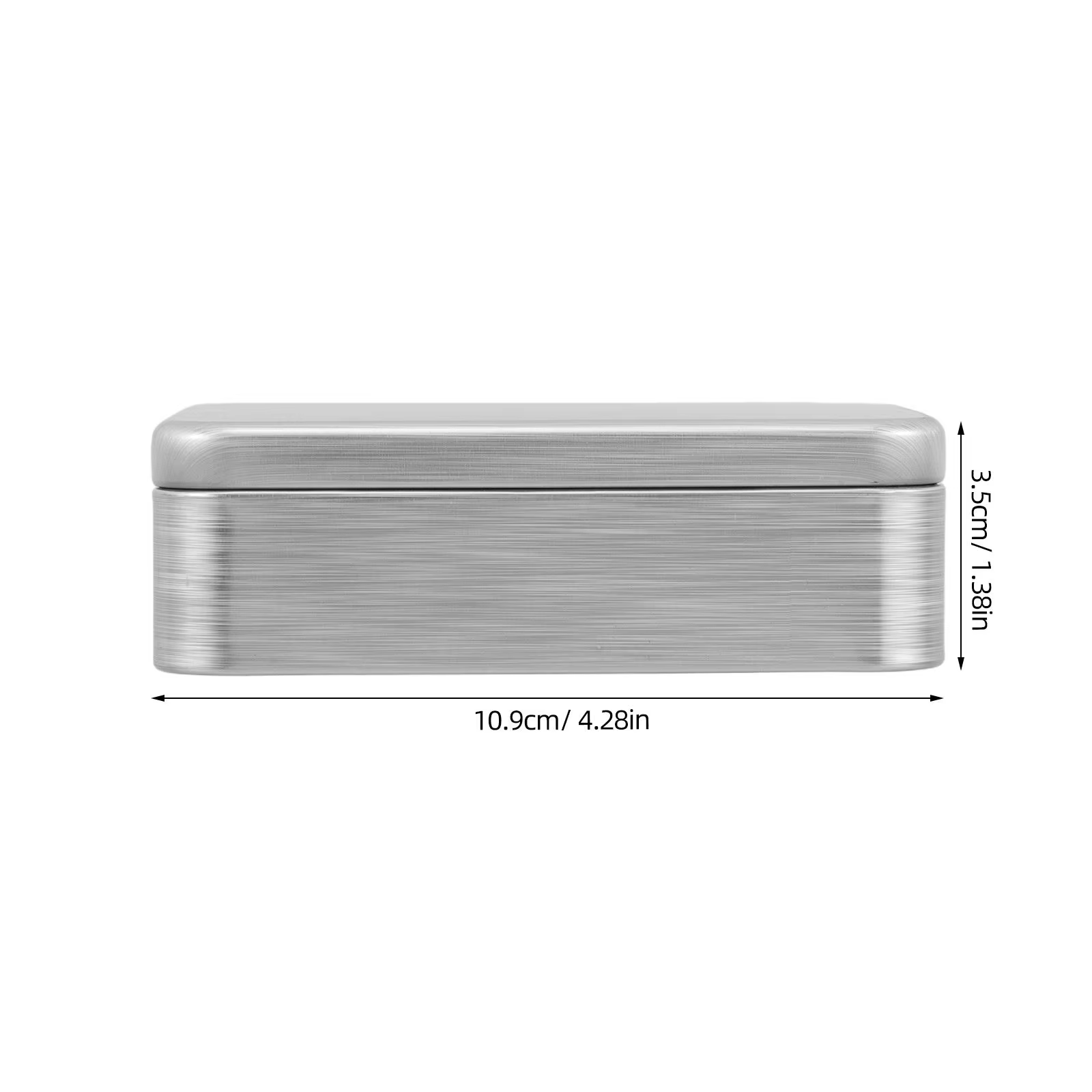 Boîte en fer blanc brossé, conteneur métallique décoratif, mini-étui portable pour le rangement du t