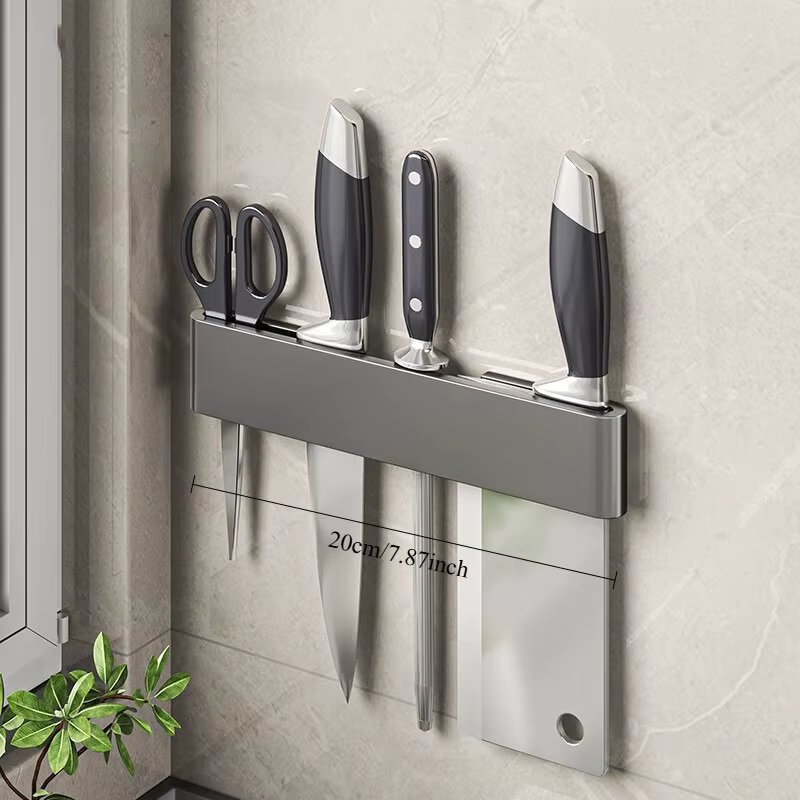 Support de rangement multifonctionnel de cuisine, porte-couteau mural Simple porte-couteau rangement