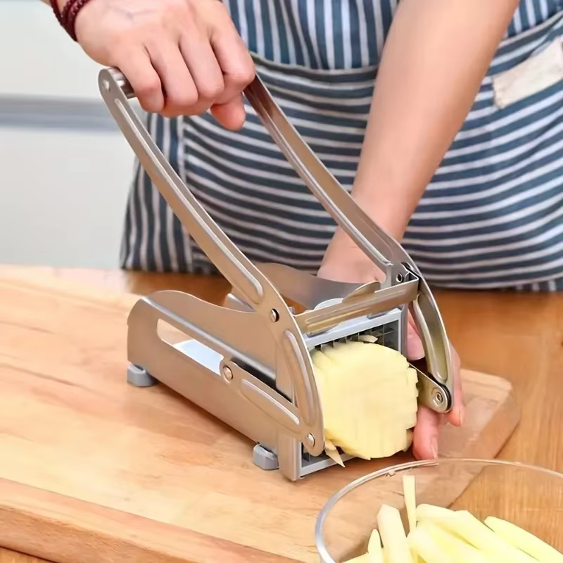 Machine de découpe de pommes de terre multifonction en acier inoxydable, outil manuel de coupe de lé