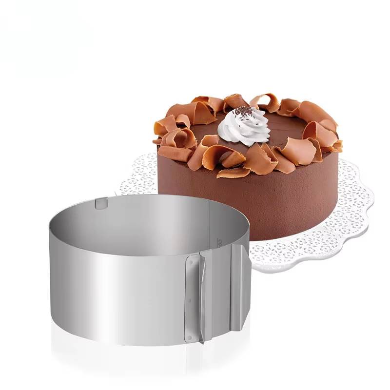 Anneau de cuisson pour gâteau en Mousse, moule rond réglable et rétractable, anneau circulaire en ac