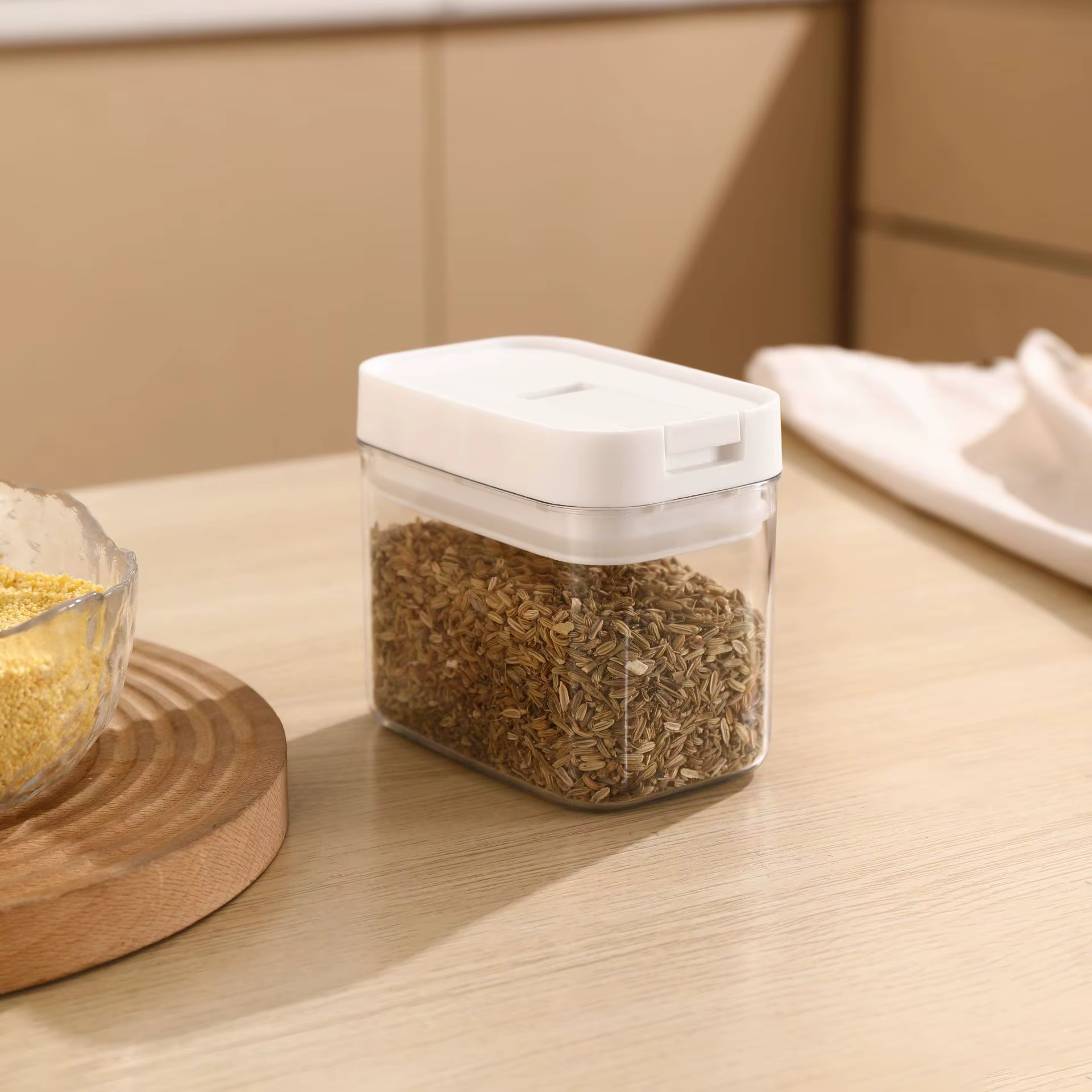 Pot scellé résistant à l'humidité domestique, pot de stockage de céréales de cuisine, boîte de stock