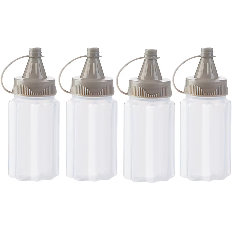 Mini bouteille à presser en plastique pour Sauce, vinaigre, condimento, récipients pour condiments, 