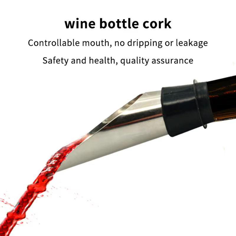 Lot de 2 bouchons et verseurs réutilisables pour bouteilles de vin et champagne, conservateur de fra