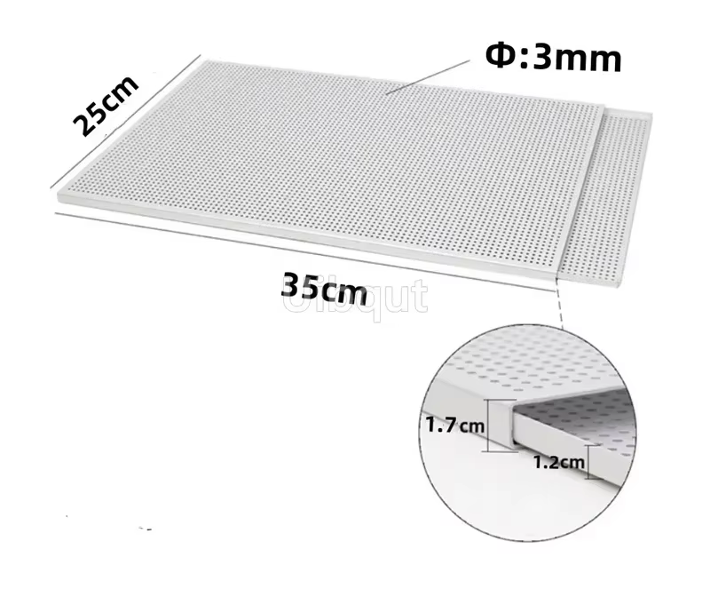Plateau de pâtisserie bouffant rectangulaire Mille Feuille moule à pâtisserie plat perforé four Pari
