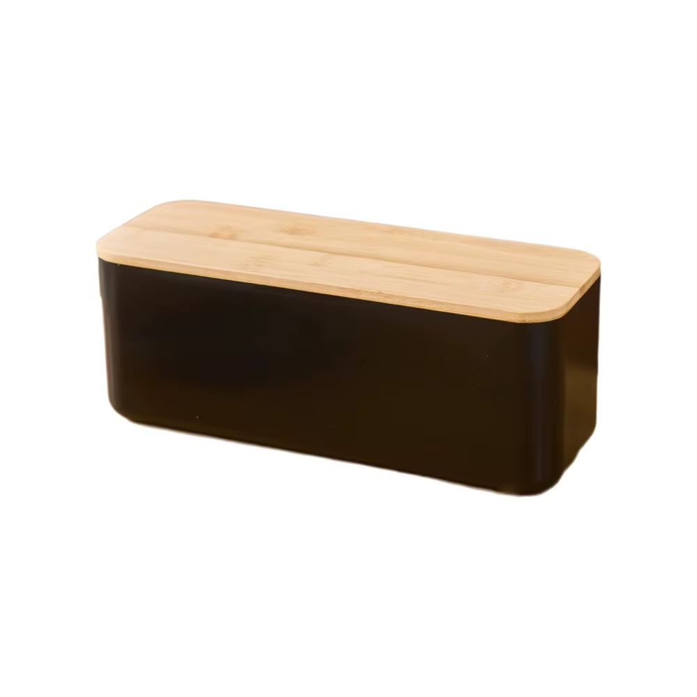 Boîte à pain avec couvercle en bambou, forme rectangulaire, pour le stockage des aliments, gain de p