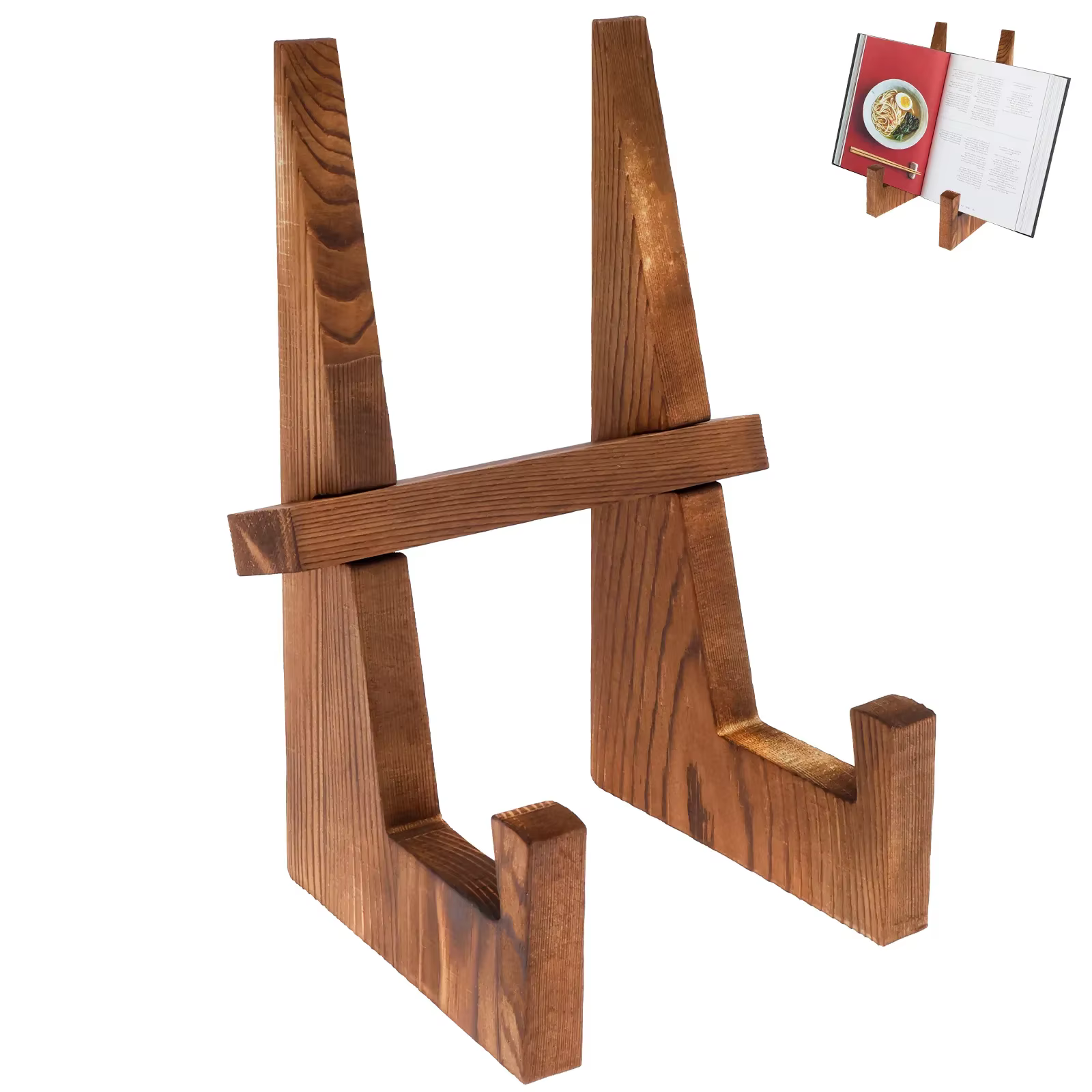 Support de Plaque en bois, présentoir de livre de recettes de bureau, support de disque CD pour affi