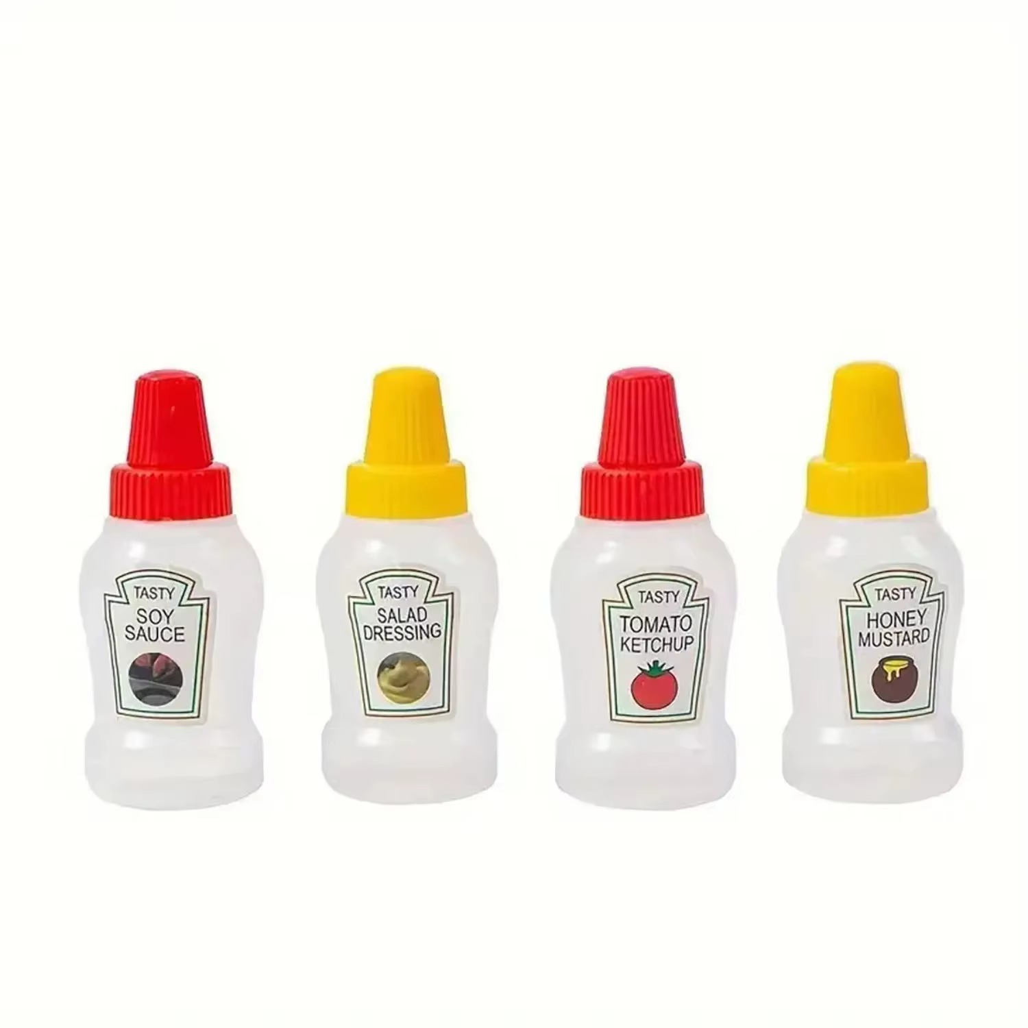 Mini bouteille à presser de 25ml, conteneur d'assaisonnement en plastique portable pour sauce tomate