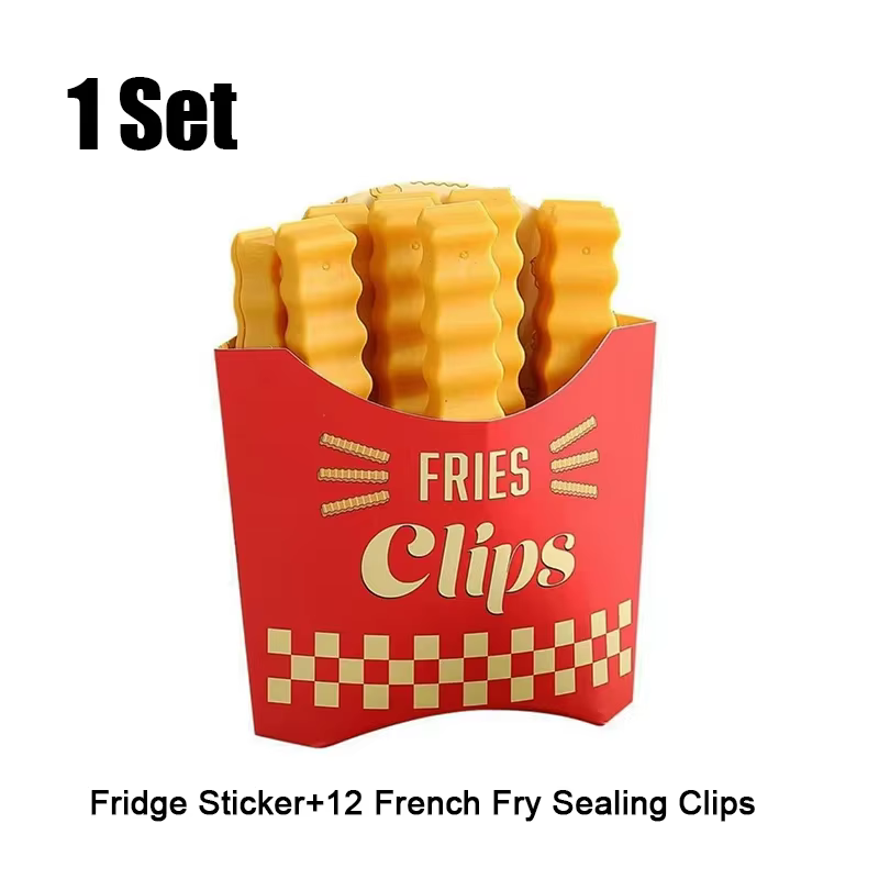 Clip de scellage en forme de frites, clips de scellage alimentaire créatifs, clips en plastique anti