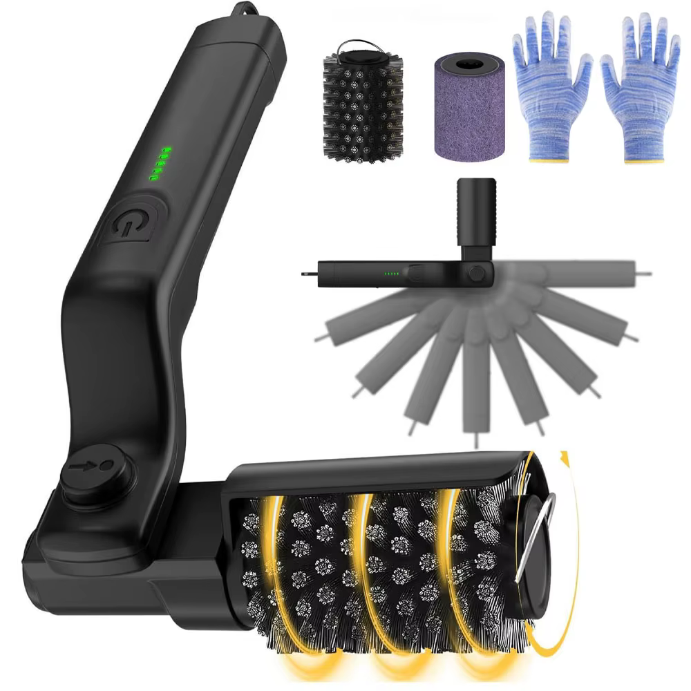 Brosse de gril électrique Rechargeable, brosse de barbecue à 3 vitesses puissantes pour Camping en p