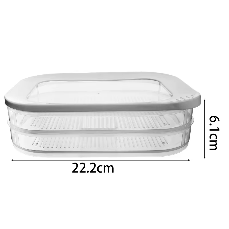 Boîte de conservation de viande pour réfrigérateur, idéale pour le bacon et les viandes froides, con