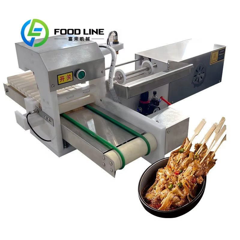 Machine automatique chinoise pour l'enfilage de brochettes de viande de mouton et de kebab sur broch