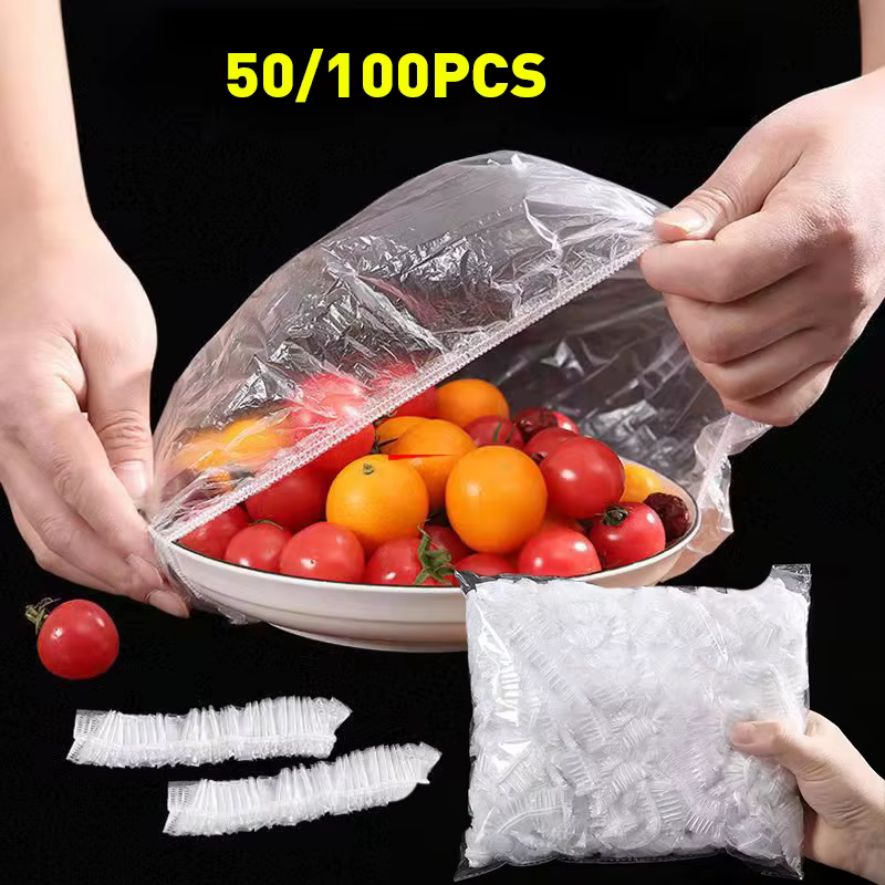 Couvercle alimentaire jetable réutilisable, enveloppe en plastique, couvercles alimentaires élastiqu