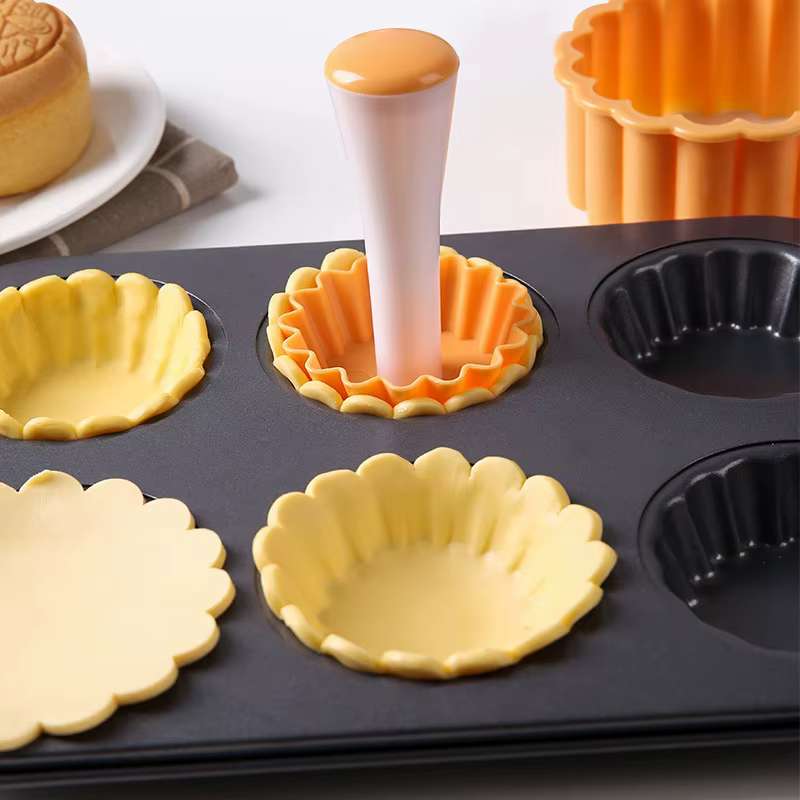 Ensemble de moules à coquilles de tarte, doseur de pâtisserie en plastique, Mini doseur de tarte ron