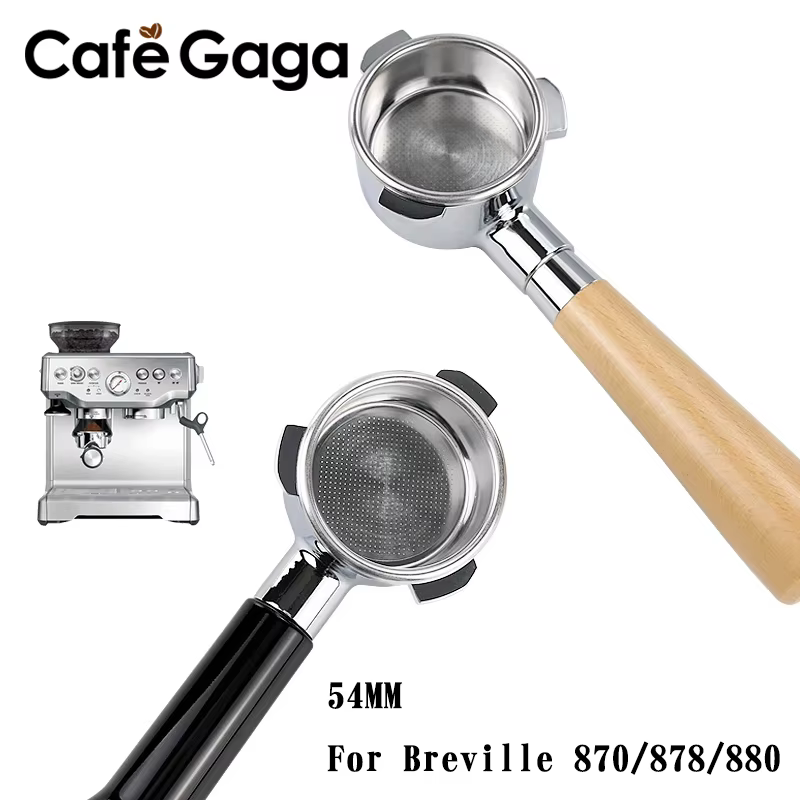 Porte-filtre sans fond 54mm pour Breville Sage 870 878 880, panier filtrant de remplacement, poignée
