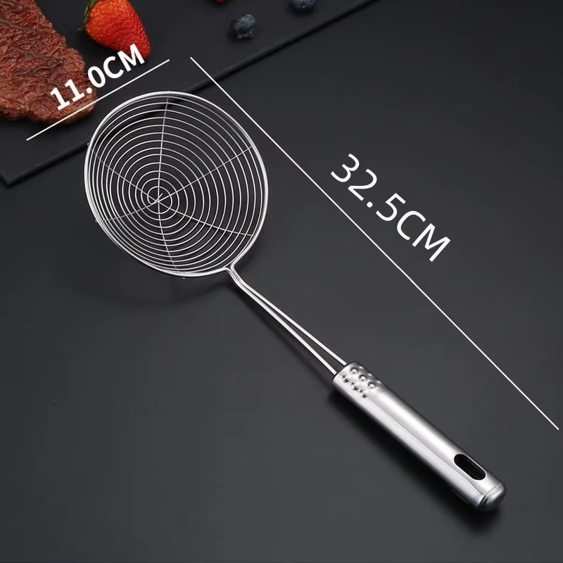 Passoire ovale en forme d'araignée, filtre en acier inoxydable, maille avec poignée pour la cuisine,