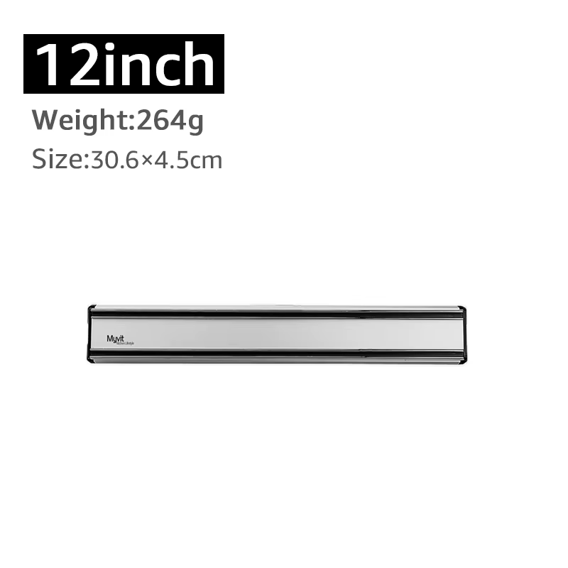 Porte-couteau magnétique, bande murale, support de couteaux en aluminium, support de rangement de ba