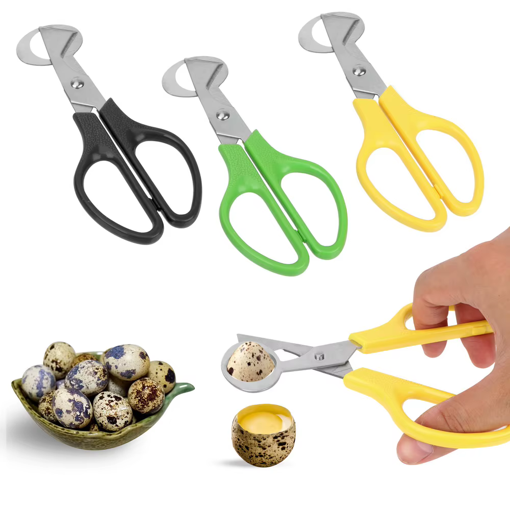 HILIFE-Outils de cuisine multifonctions durables, lame en acier inoxydable, ciseaux à coquille d'œuf