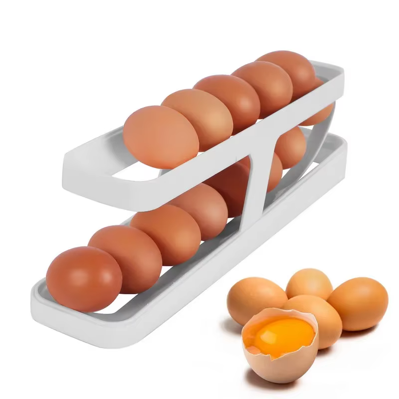 Boîte de rangement pour œufs de réfrigérateur, 4 couches, distributeur automatique d'œufs, organisat