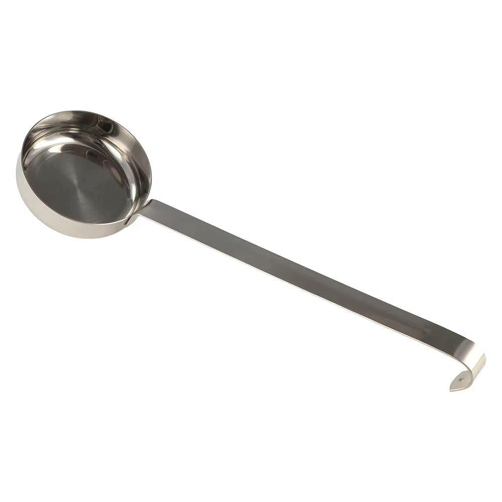Cuillère de cuisine à fond plat, cuillère à sauce pour pizza, louche à soupe italienne en acier inox
