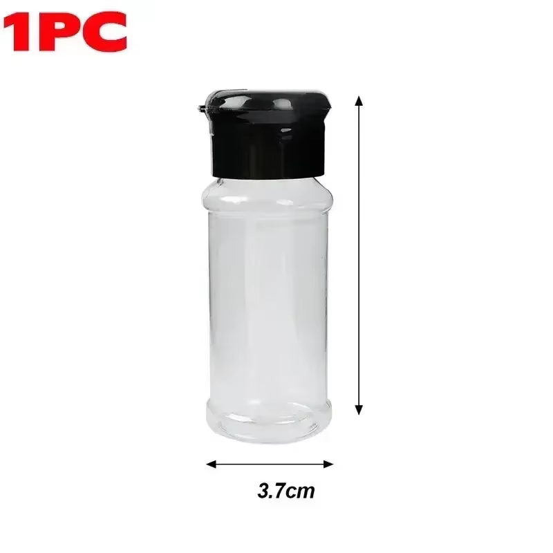 Pot à épices en plastique transparent, bouteille d'assaisonnement de cuisine, salière, poivrière, po