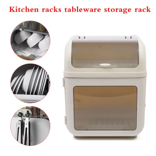 Boîte de rangement de grande capacité pour ustensiles de cuisine, support T1, évalué, séchage, nouve