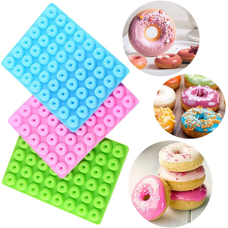 Moule en Silicone pour petites beignets et chocolat, 48 cavités, petit Biscuit, Fondant, bonbons, dé