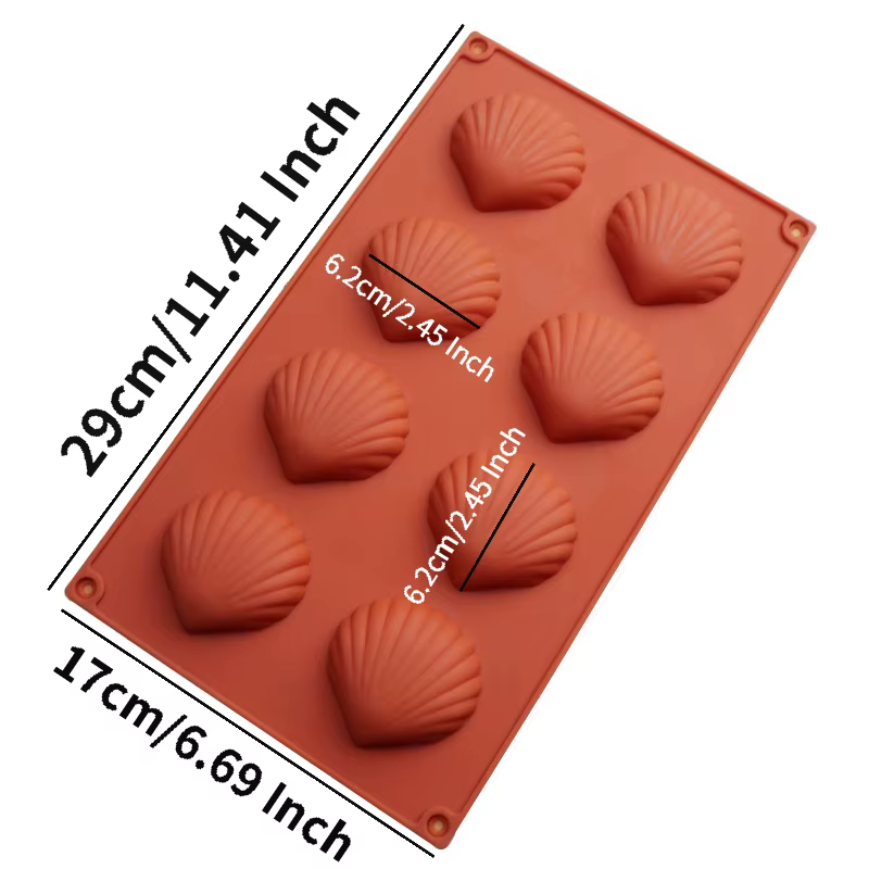 Moule à gâteau Madeleine de qualité alimentaire en forme de coquille, en Silicone, pour biscuits, us