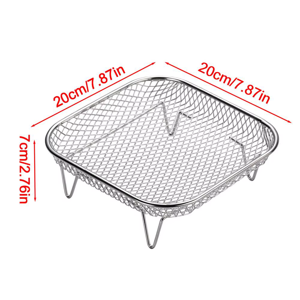 Grille de friteuse à air en acier inoxydable empilable, panier de déshydratation alimentaire, access