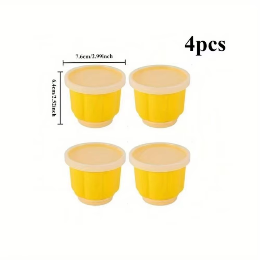 Moules à desserts réutilisables portables en plastique avec couvercles empilables, moule à crème gla