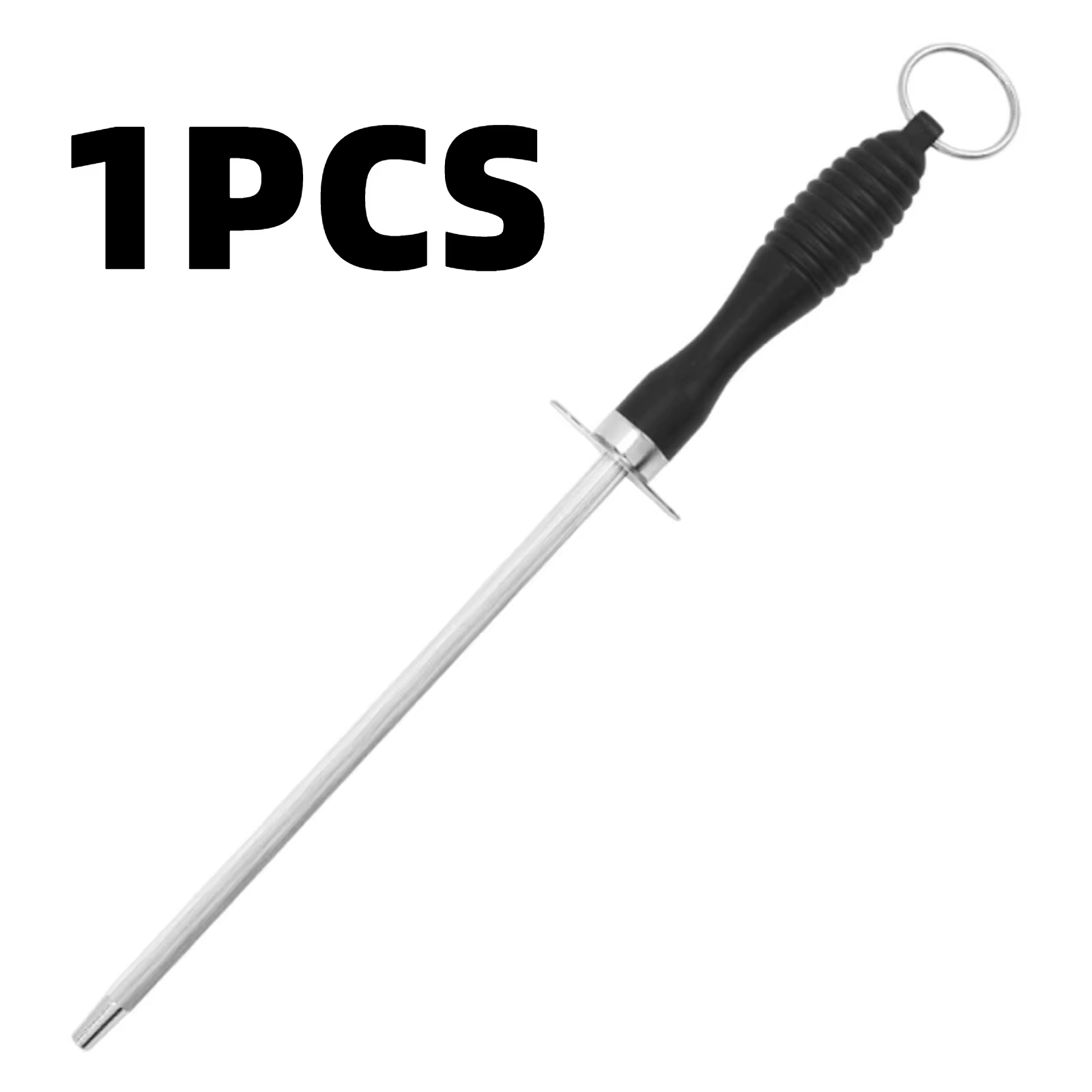 Tige d'affûtage de couteaux en acier au carbone, Durable, facile à utiliser avec poignée antidérapan