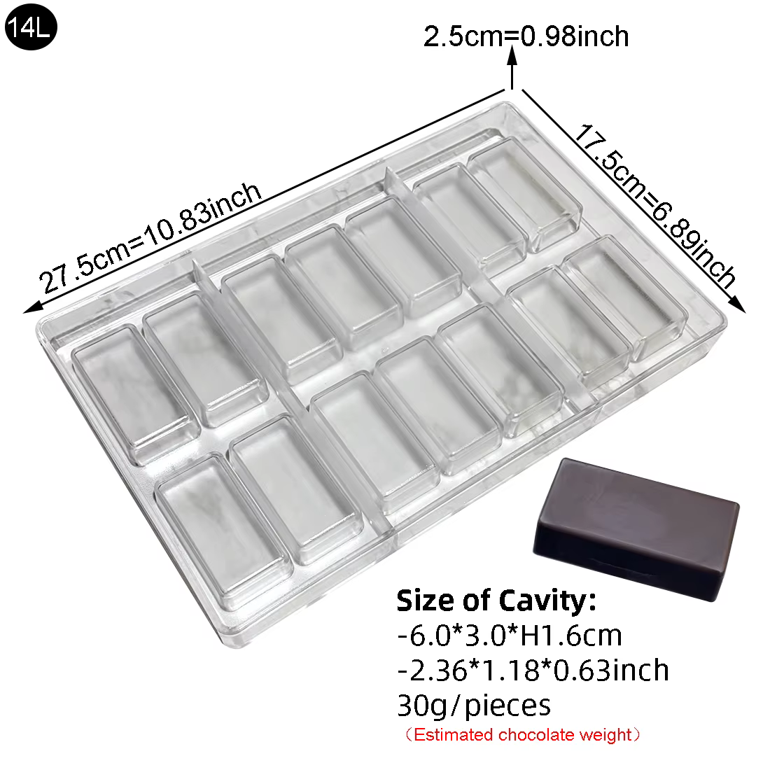 Moules de barre de chocolat de dubaï, bonbons en Polycarbonate, confiserie, outils de pâtisserie, us