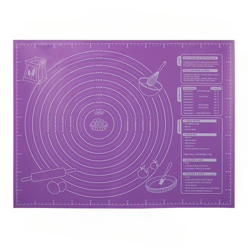 Tapis de cuisson en silicone extra épais et grand format, antiadhésif, imperméable, pour pétrir la p