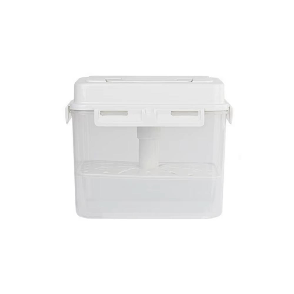Conteneur à kimchi rectangulaire transparent de 5 L, conteneur à kimchi à pression, type presse avec