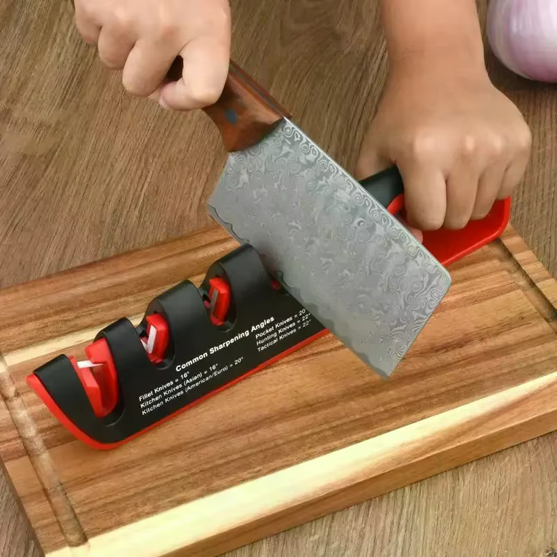 Affûteur de couteaux 4 en 1, rectifieuse de cuisine professionnelle, ciseaux, couteaux, broyeur, pie