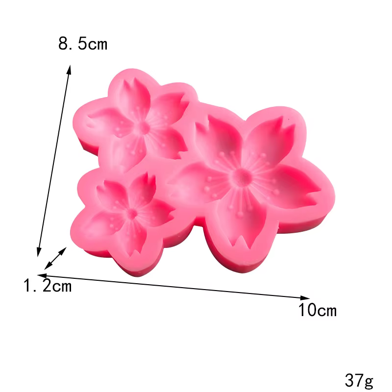 Nouveau moule fleur de cerisier fleur de pêcher fleur de prunier chocolat Fondant gâteau décor Silic