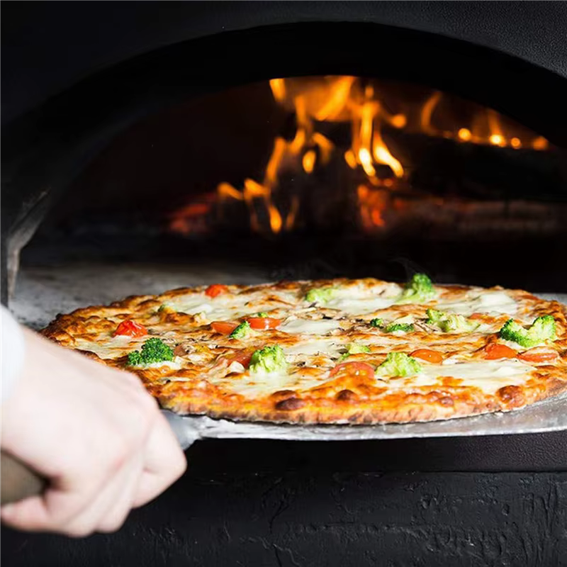 ABUN-2X peau de Pizza carrée, poussoir à Pizza en aluminium avec manche en bois, poussoir à pain, la