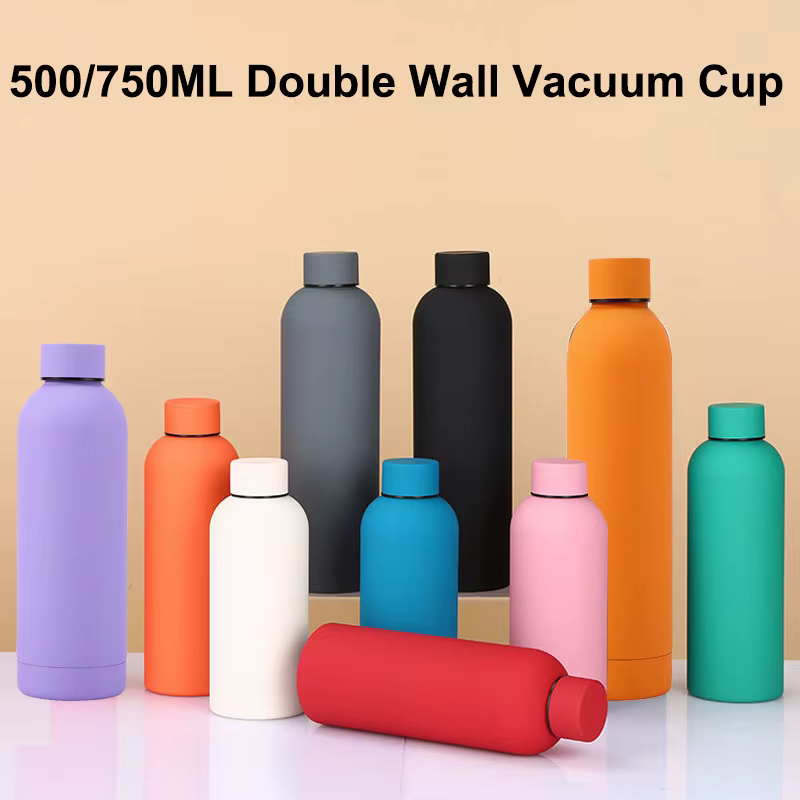 Tasse thermos à petite bouche, bouteille en acier inoxydable pour l'extérieur, bouilloire de sport d