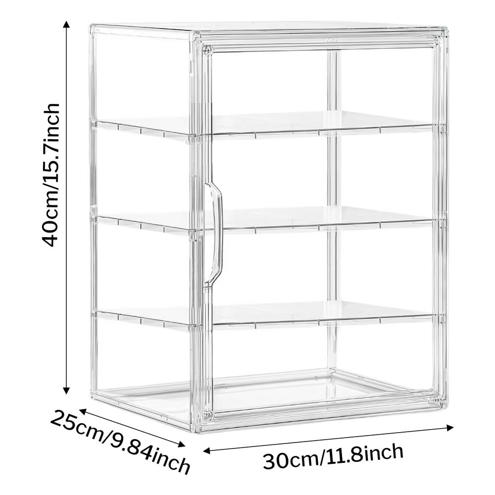 Présentoir transparent pour aliments de boulangerie, présentoir à desserts à 4 niveaux, boîte à pain