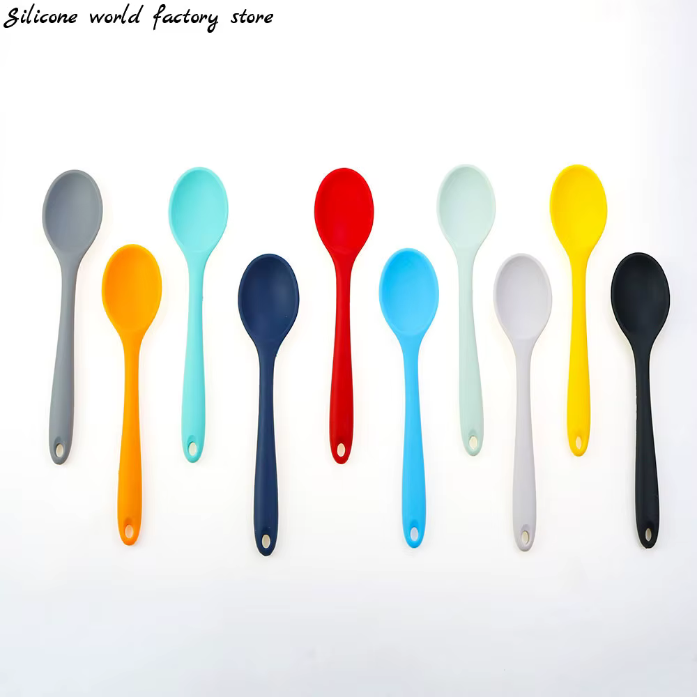 Silicone world Cuillère en silicone Cuillères à soupe mixtes Louche de mélange de cuisine Ustensiles