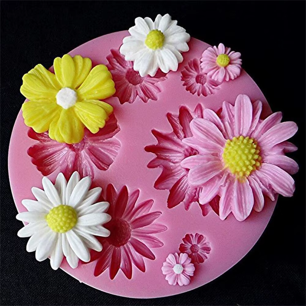 Moules à fleurs 3D en Silicone, Fondant, gâteau artisanal, bonbons, chocolat, Sugarcraft, pâtisserie