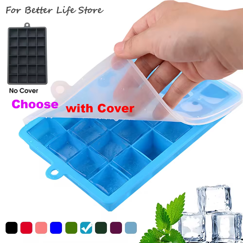 Avec couvercle/sans couvercle, plateau à glace en Silicone à 24 trous, boîte carrée, purée alimentai
