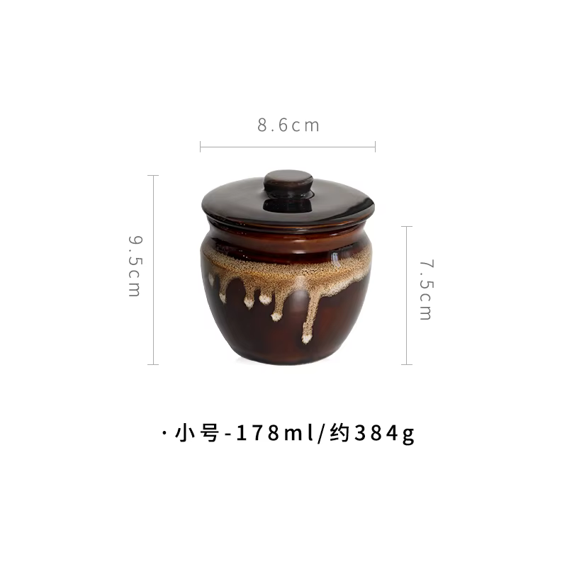 Pot de décapage en céramique émaillée, pot de Fermentation Kimchi de Style Antique, récipient de con