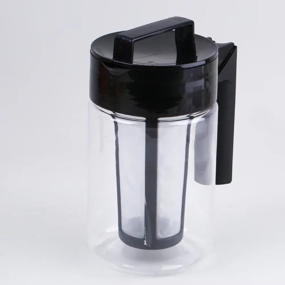 Cafetière glacée à infusion froide avec filtre et poignée, 900ml, 1300ml, 2000ml