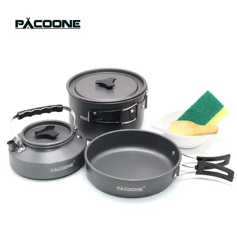 PACOONE – ensemble d'ustensiles de cuisine de Camping, Kit d'ustensiles de cuisine portables, Pot d'