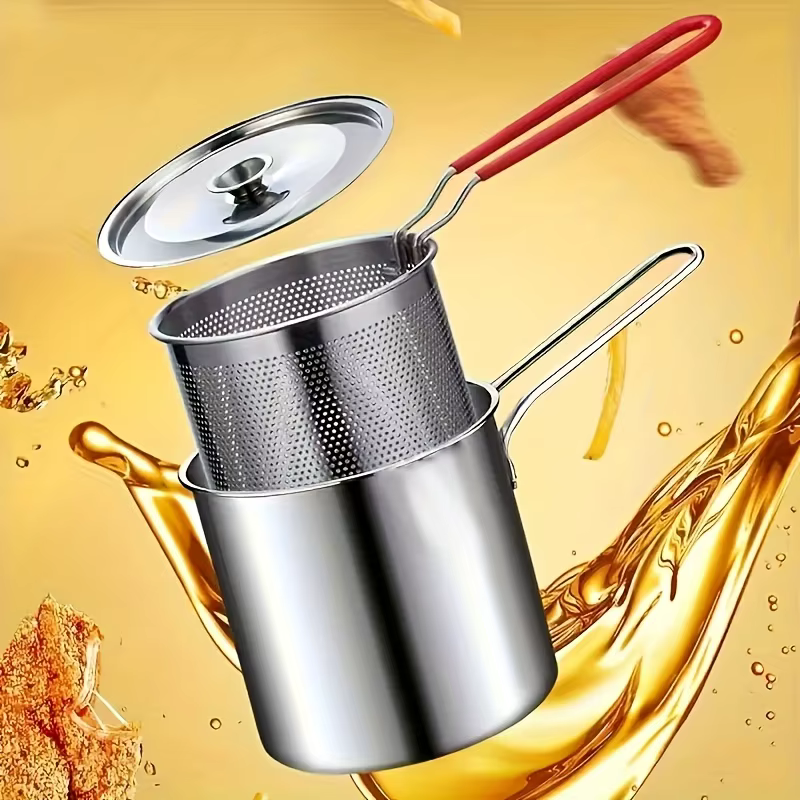 Ensemble de poêles à brochettes 3 pièces pour barbecue et tempura, aucune électricité nécessaire ave