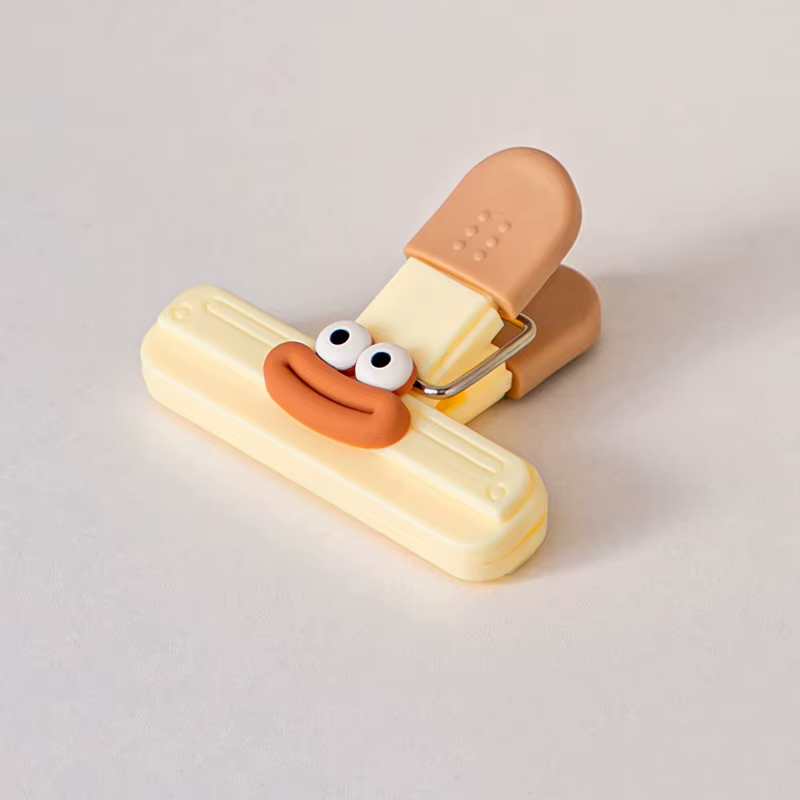 Lot de 2 pinces de scellage créatives en forme de bouche de saucisse pour sacs à nouilles, préservat